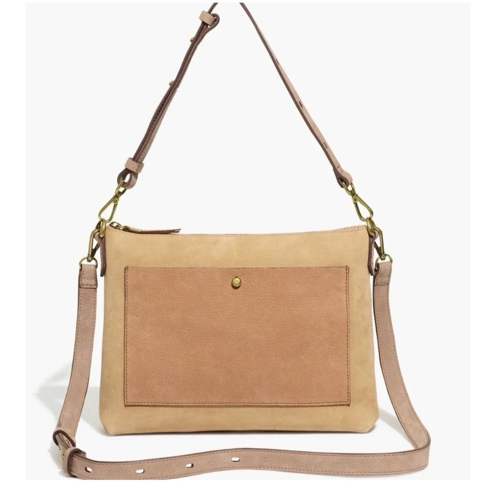 NWOT Madewell Transport Colorblock Nubuck Leather 2 Way Crossbody Shoulder Bag